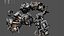 car engines junkyard partial ground photogrammetry