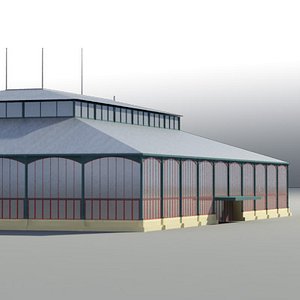 3d model market hall build
