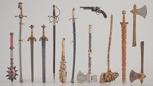 13 Apocalytpic Ornamental Weapons model