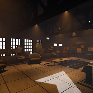 3D Modular Industrial Building for Unity