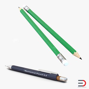 3d model pencils design mechanical