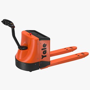 Powered Pallet Jack Orange 3D Model