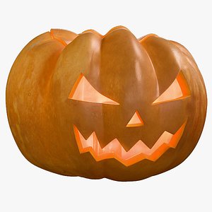 realistic pumpkin clean angry model