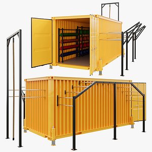 Street Workout in Sea Container 1 3D model