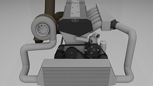 mercedes engine 3D