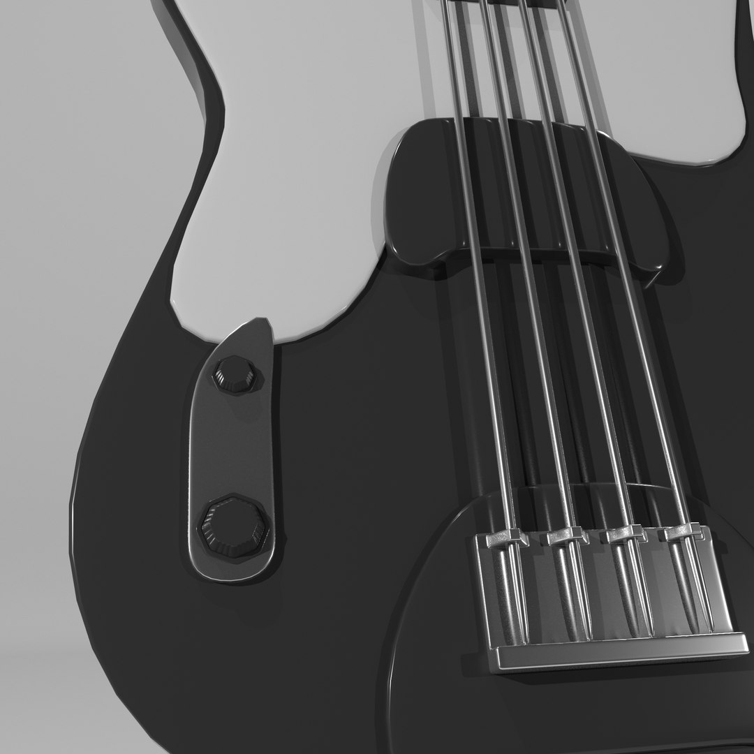 3D Bass Guitar TurboSquid 1907383