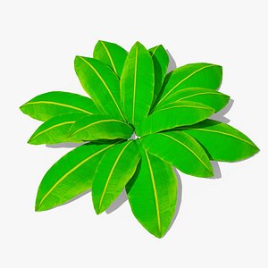 Stylized Cartoon Fern v1 3D