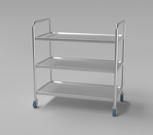 Hospital Medical Cart PBR 3D model