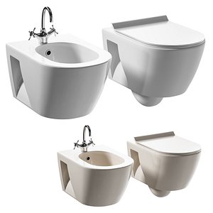 3D model Wc Pura and Bidet Pura