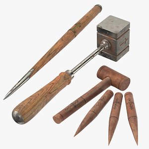 3d vampire hunting stakes mallets