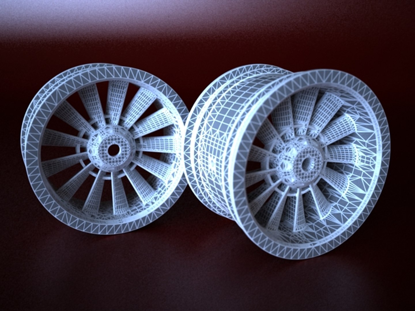 Wheel Rim Spokes Koncept-005 3d Max
