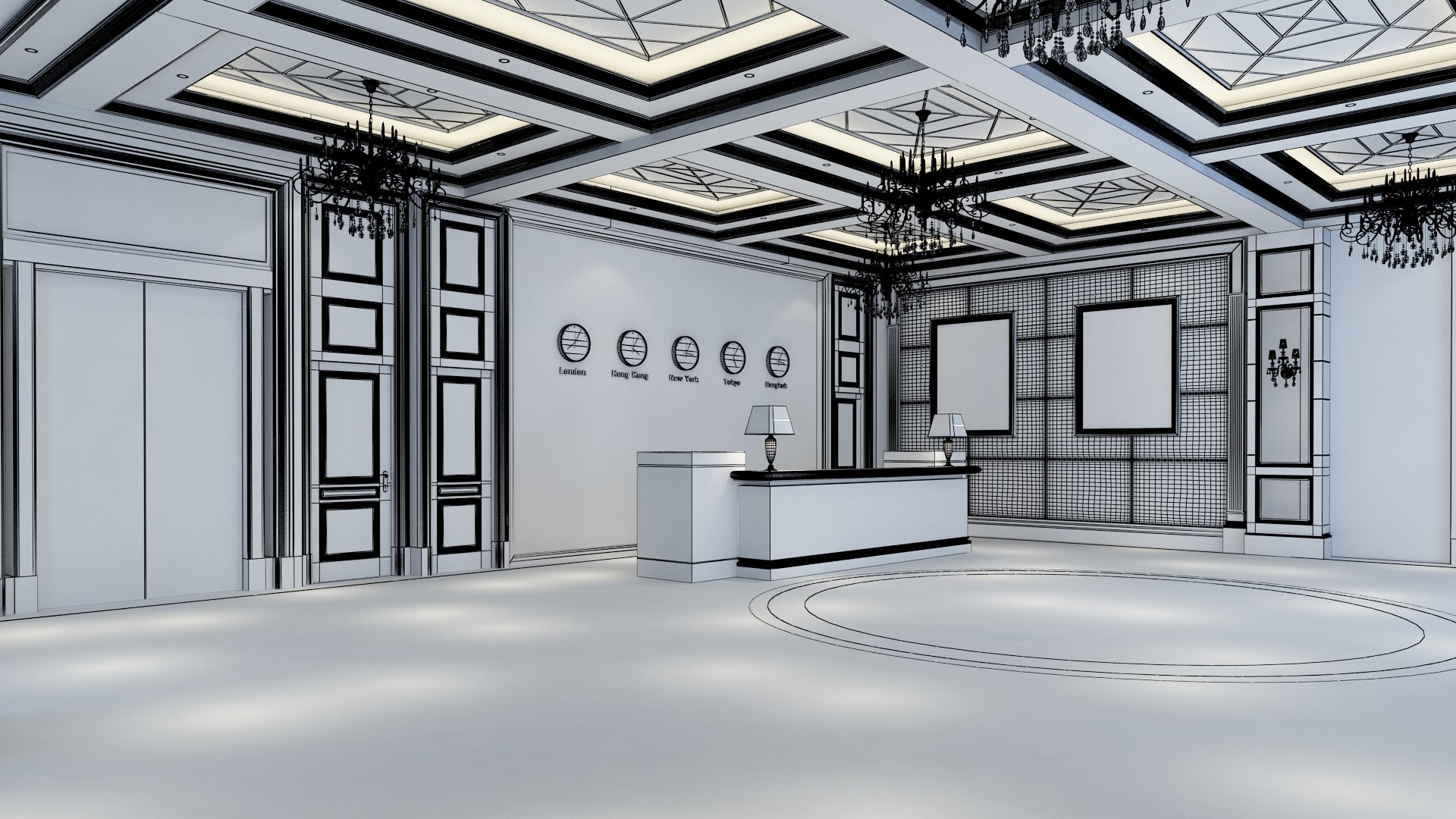 3D Model Hotel Lobby 04 - TurboSquid 2144215