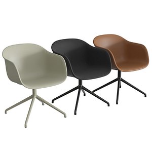 fiber armchair swivel base model
