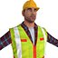 3d rigged worker man model