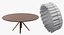 Round Served Table With Drinks 3D Model