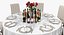 Round Served Table With Drinks 3D Model