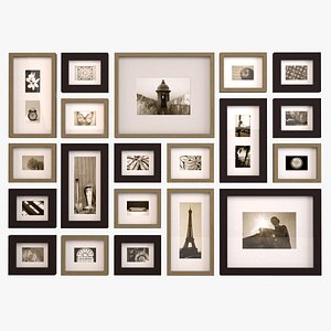 3d model contemporary picture wall frames