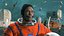 Astronauta che indossa la tuta ACES