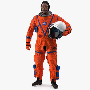 3D astronaut wearing aces suit model