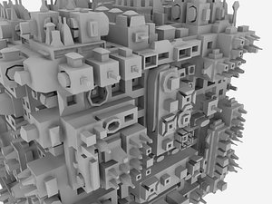 Greeble Sci-Fi cube