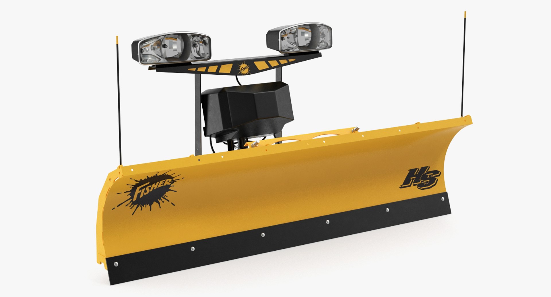SnowPlow Fisher Rigged 3D model preview