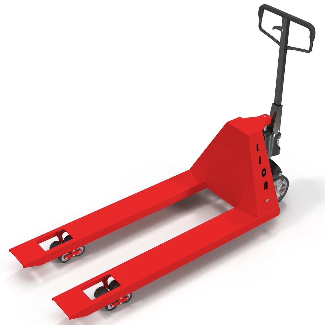 Pallet Jack Red 3D Model 3D model preview