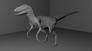 bipedal dinosaur 3d obj