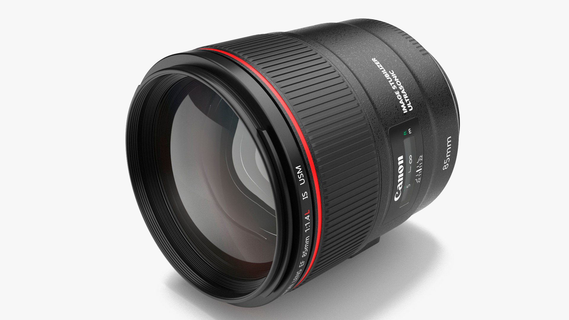 Lens Canon EF 85mm 3D model preview
