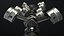 Motor V12 en funcionamiento animado