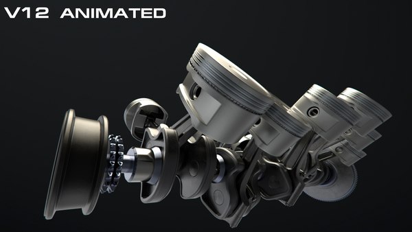 3D V6 Engine Working Animated - TurboSquid 1756751