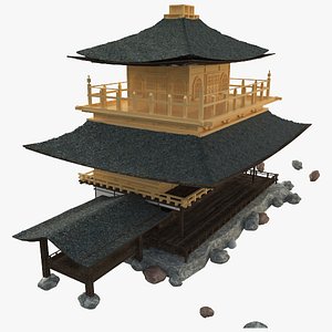 exterior kinkaku-ji 3d model