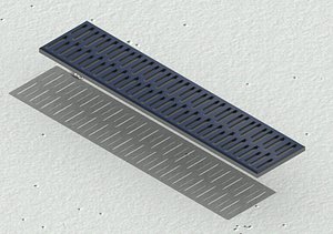 3D V200 Drain Grate 1000mm Metal Linear Drain Cover