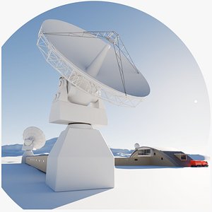Space observation base Arctic 3D model