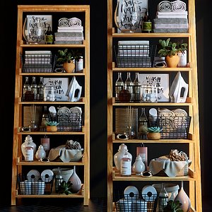 3D shelving decor set