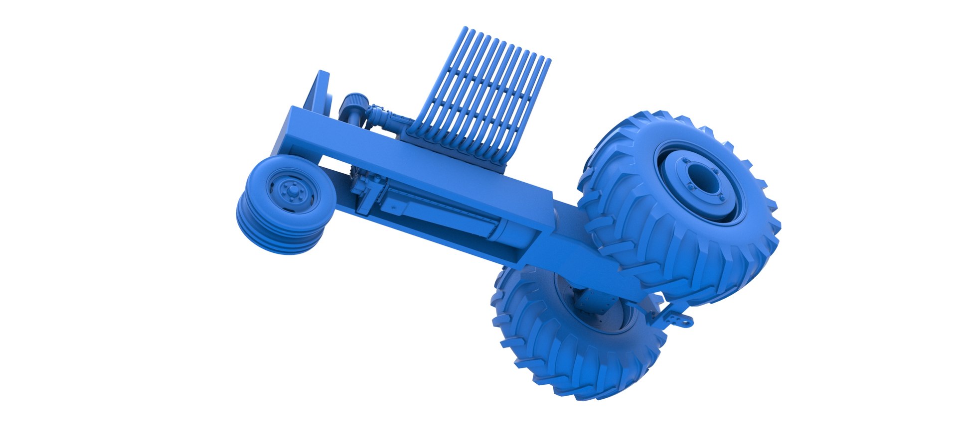 3D Vintage Pulling Tractor Base Scale 1 To 25 Model - TurboSquid 2408279