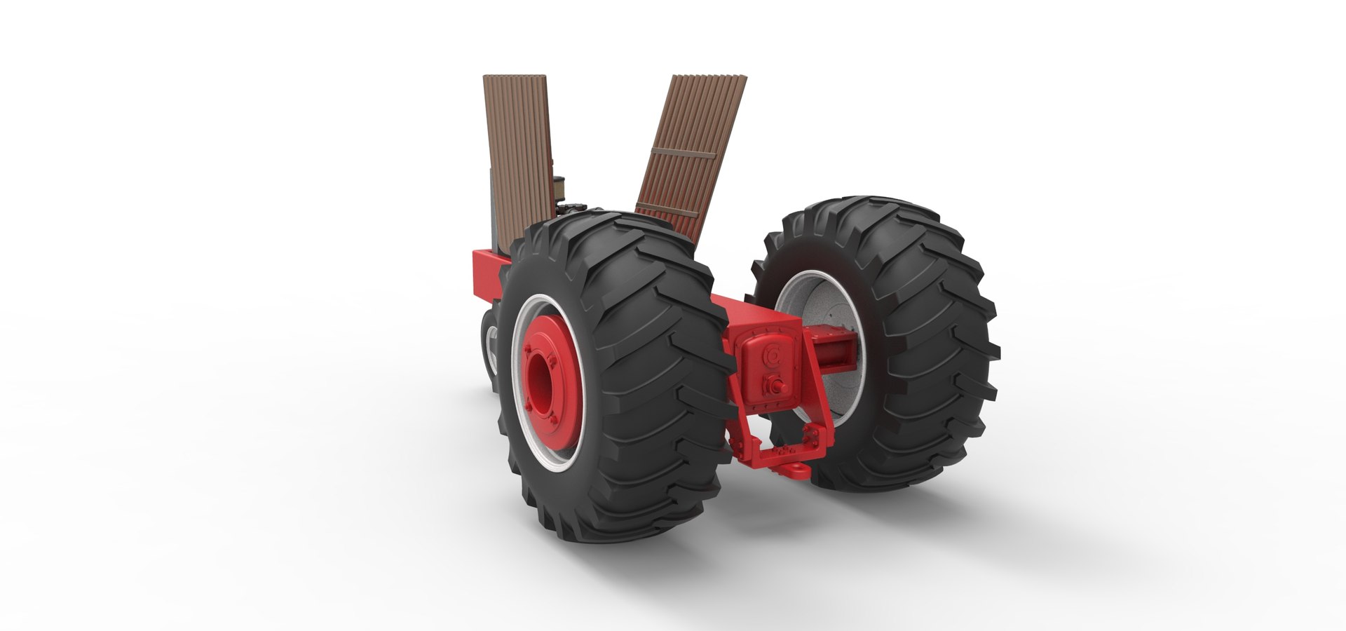 3D Vintage Pulling Tractor Base Scale 1 To 25 Model - TurboSquid 2408279