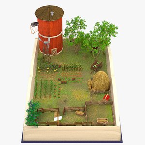 Environment Book HappyFarm 3D model