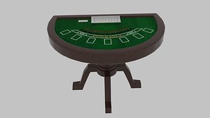 3d model black jack table