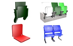 stadium seats 3D model