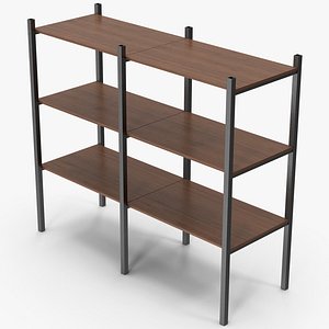 3D Warehouse Wooden Racks  Shelves
