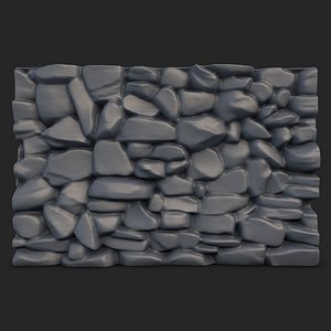 Rock wall 9 3D model
