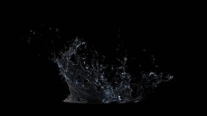 3D model water splash