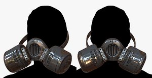 3D Gas mask respirator scifi futuristic 3D model