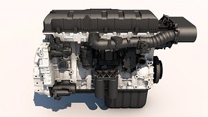 truck engine 3D