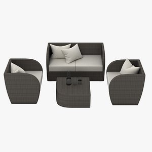 3d model outdoor lounge set