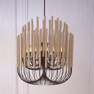 Gia Collectione Woodstick Chandelier