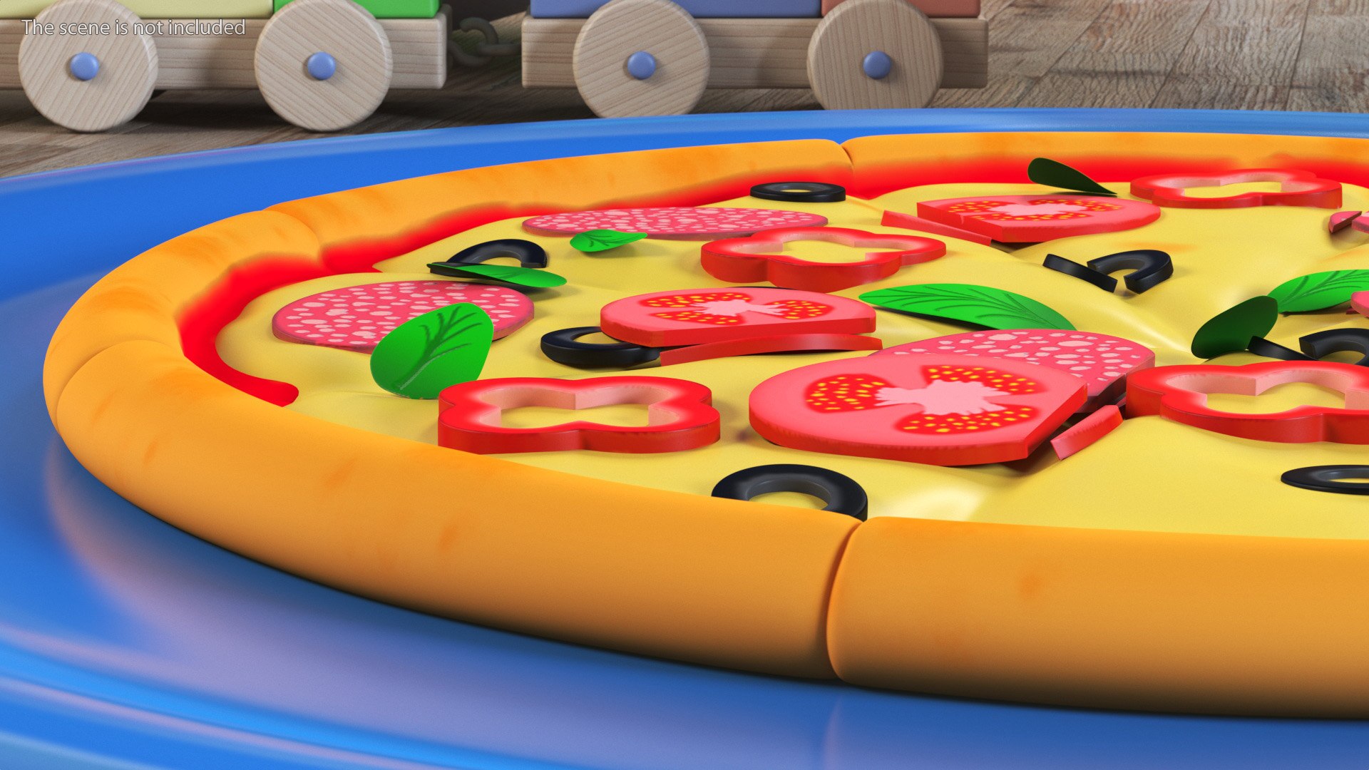 3D Cartoon Pizza Whole Sliced TurboSquid 2045438