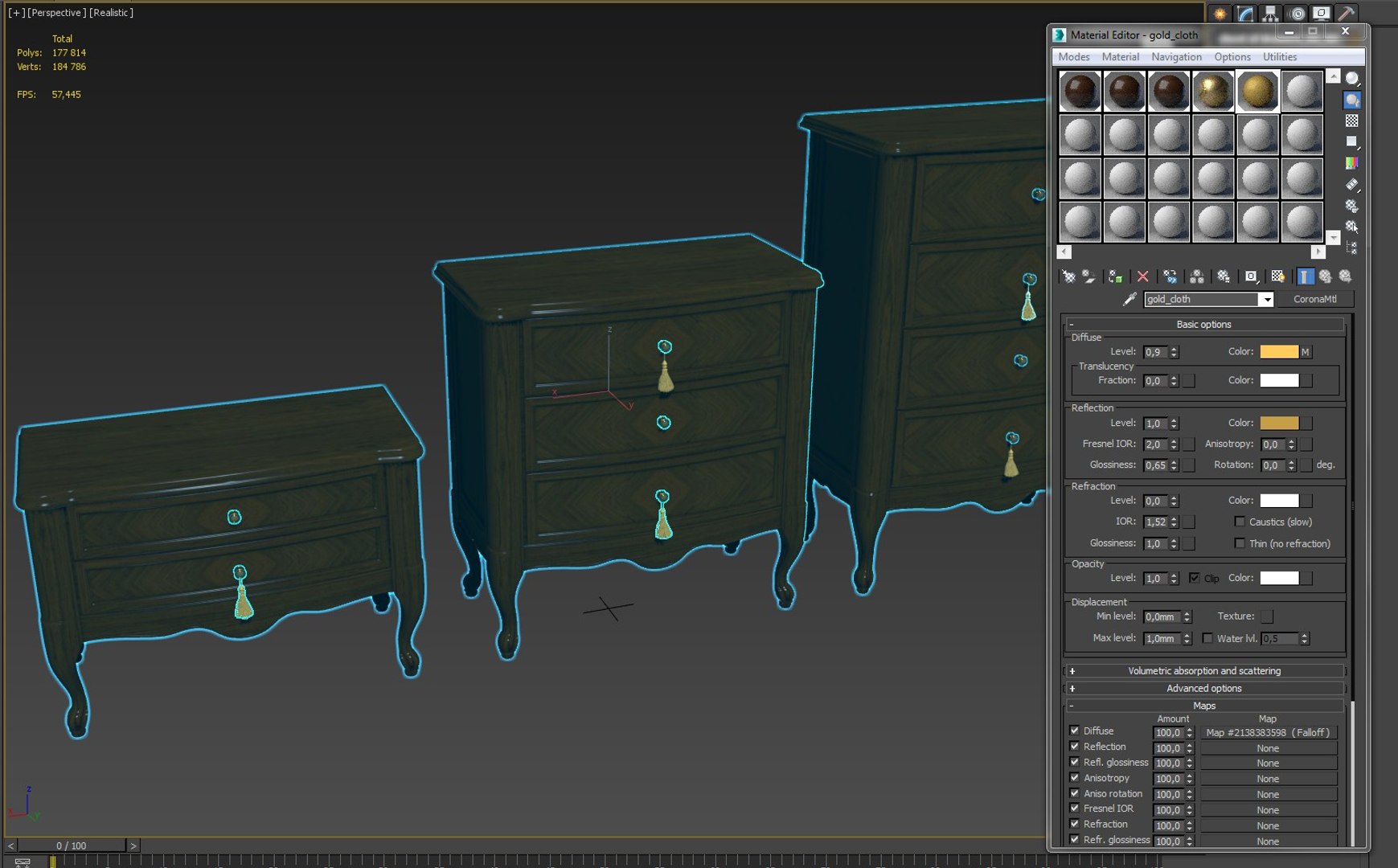 3D Uvw Chest Drawers Model - TurboSquid 1398975