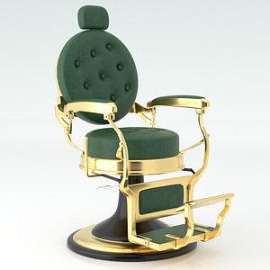 3D Alesso Professional Barber Chair green