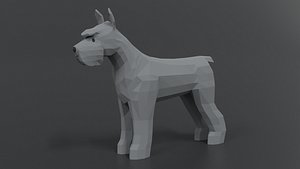 standard schnauzer dog 3D